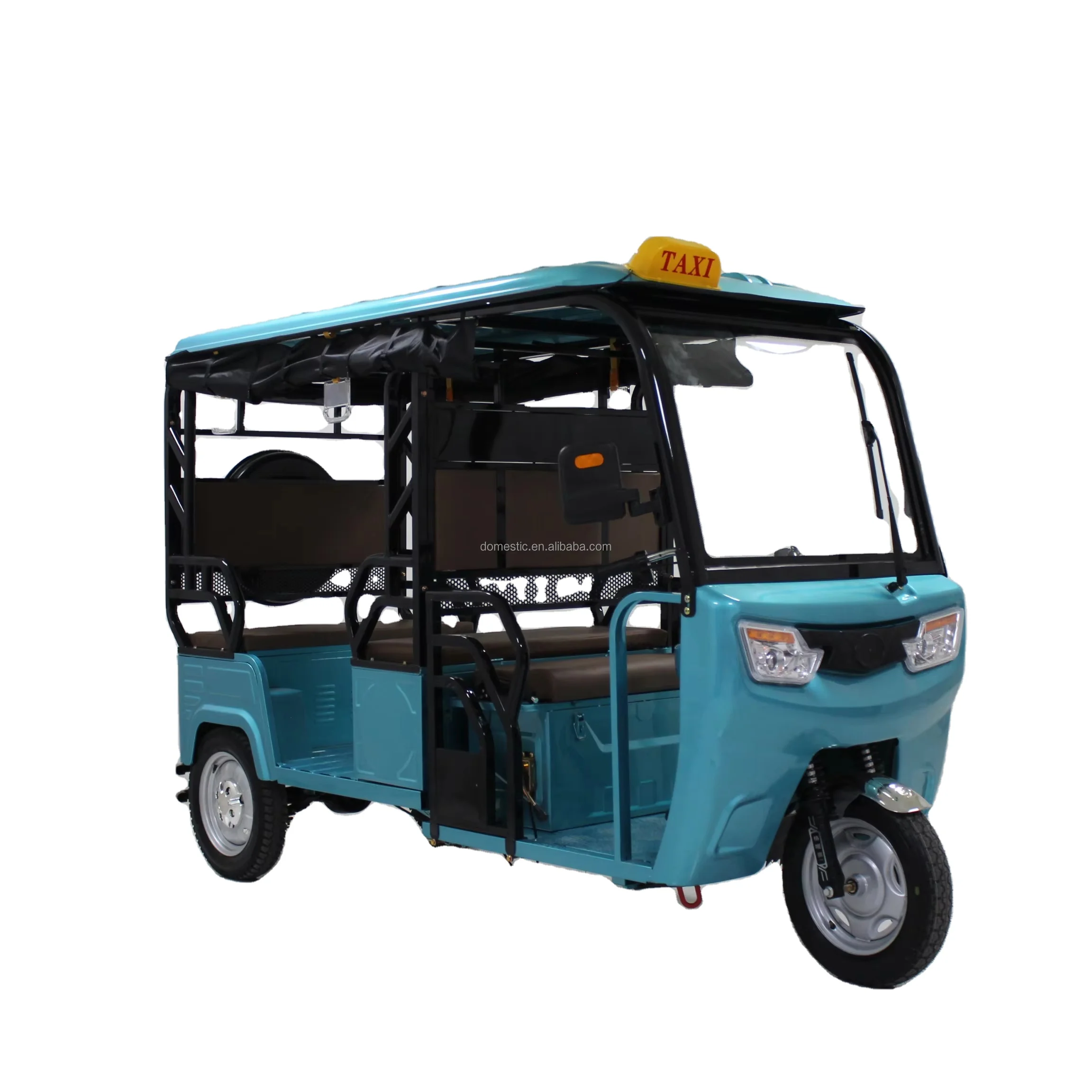 Six-passenger open-type Electric tricycle with canopy Passenger tuk-tuk tricycle scenic spot sightseeing electric car