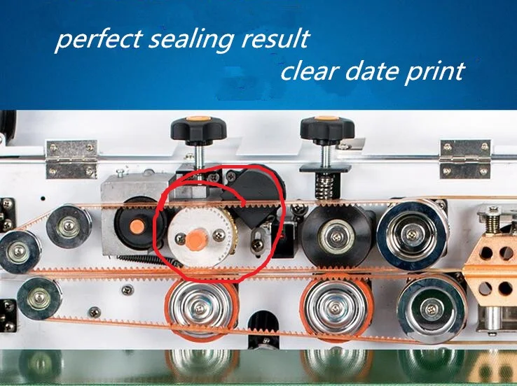 continuous vacuum band sealer for bags with nitrogen filling