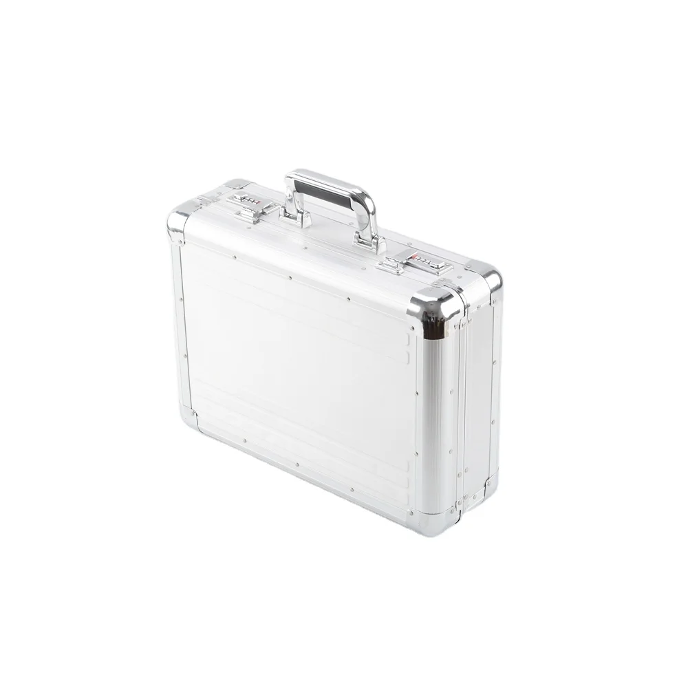 GLARY portable aluminum briefcase hard sided briefcase laptop storage case office business attache travel case