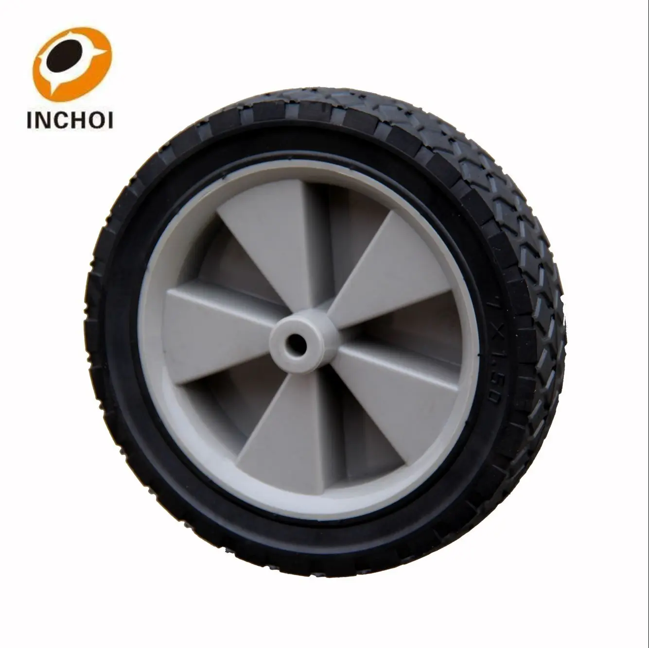 
6 inch solid rubber wheel with plastic hub for air compressor 