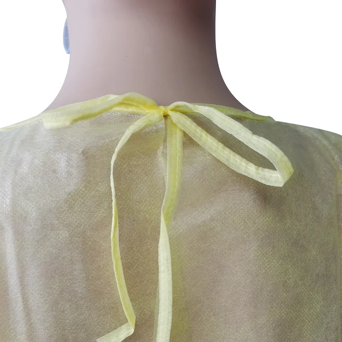 CE ISO13485 Level 2 medical non-woven disposable isolation gown coverall PE coated Spunbond Polypropylene visitor gown