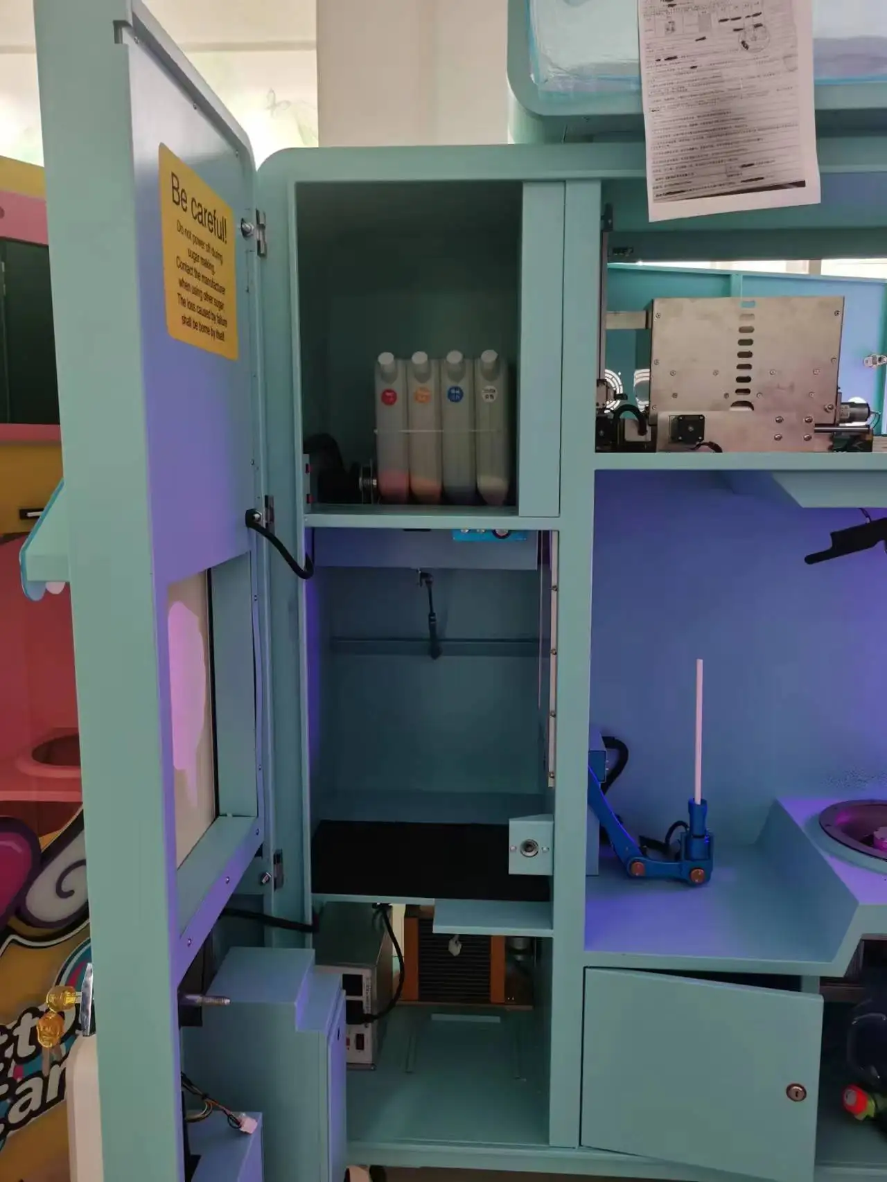 Electric Automatic Commercial Cotton Candy Vending Machine Sugar For Cotton Candy