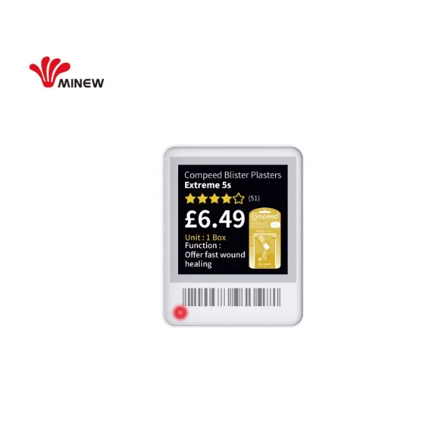  Minew 1 54 дюйма BLE 5 0 Беспроводная этикетка на полку