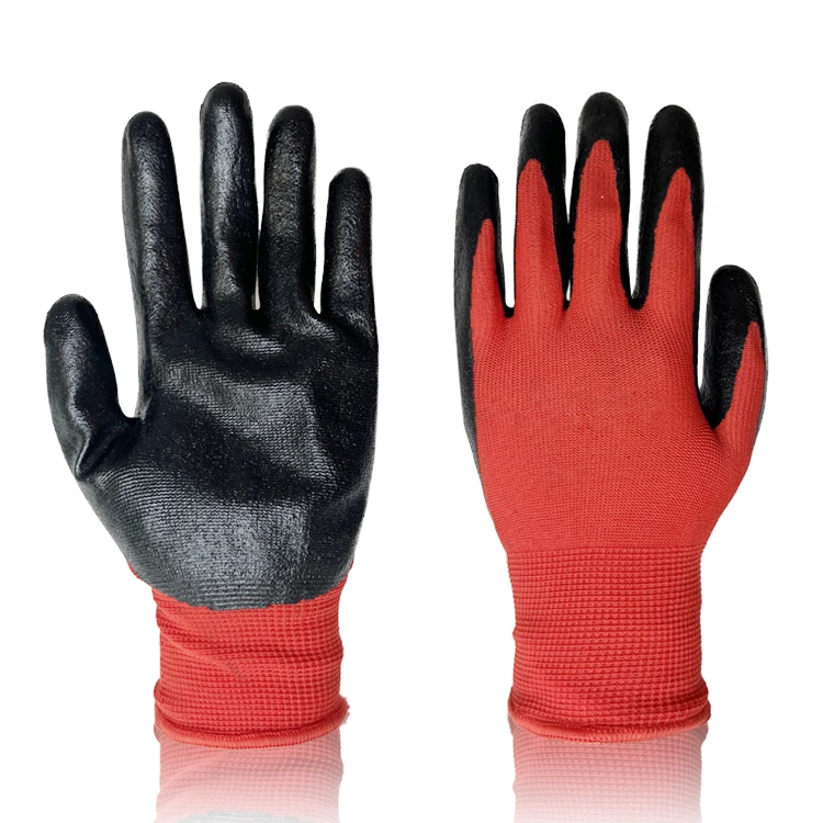 China Wholesale Construction Garden Safety Work Gloves & Protective Gear Rubber Latex Rubber Coated Gloves for WorkChina W