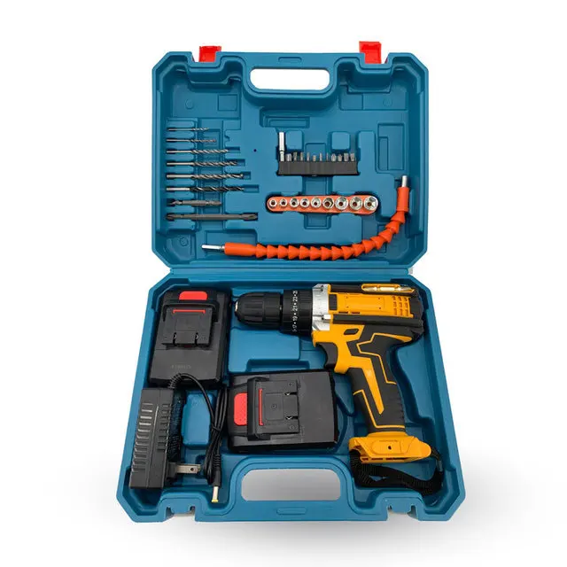Good Quality 12V Cordless Electric Drill Set With Batteries Screwdriver Power Tool