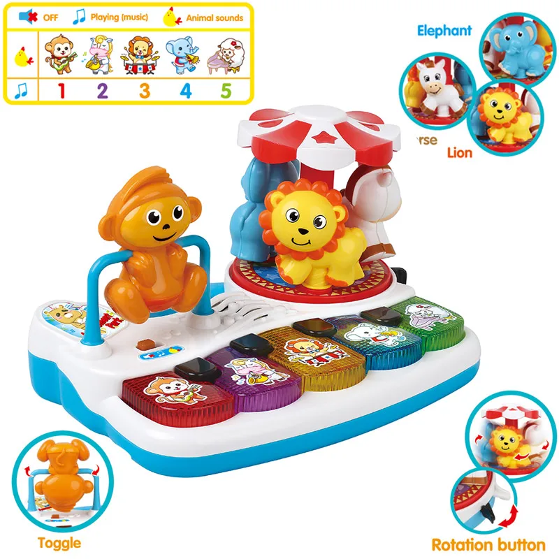 FiveStar Piano Toy Light Up Music Baby Toys for Early Learning Educational Keyboard Infant Gift for Boys Girls Kids