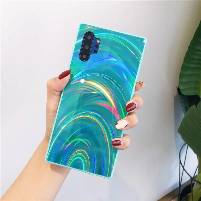 3D Laser Rainbow Aesthetic Phone Case Design for Samsung Galaxy S21 S20 S10 S8 S9 Note 20 Ultra 10 Plus Case Cover