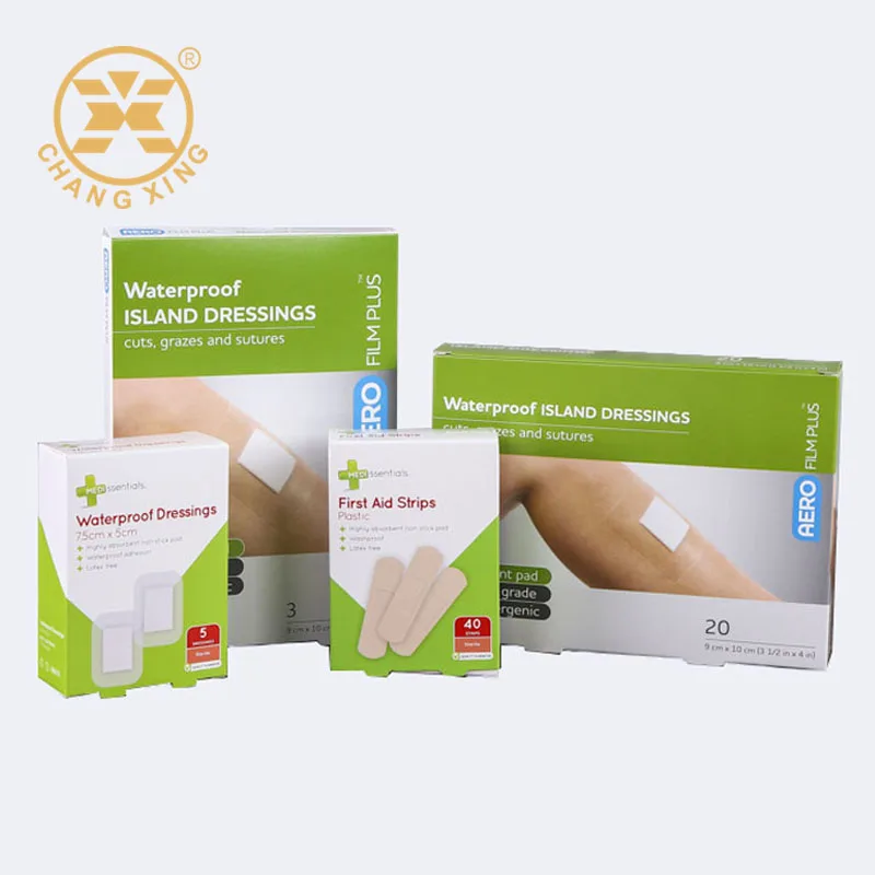 Custom Printing Packaging Box First Aid Strips Dressings Gauze Medical Packing Paper Box
