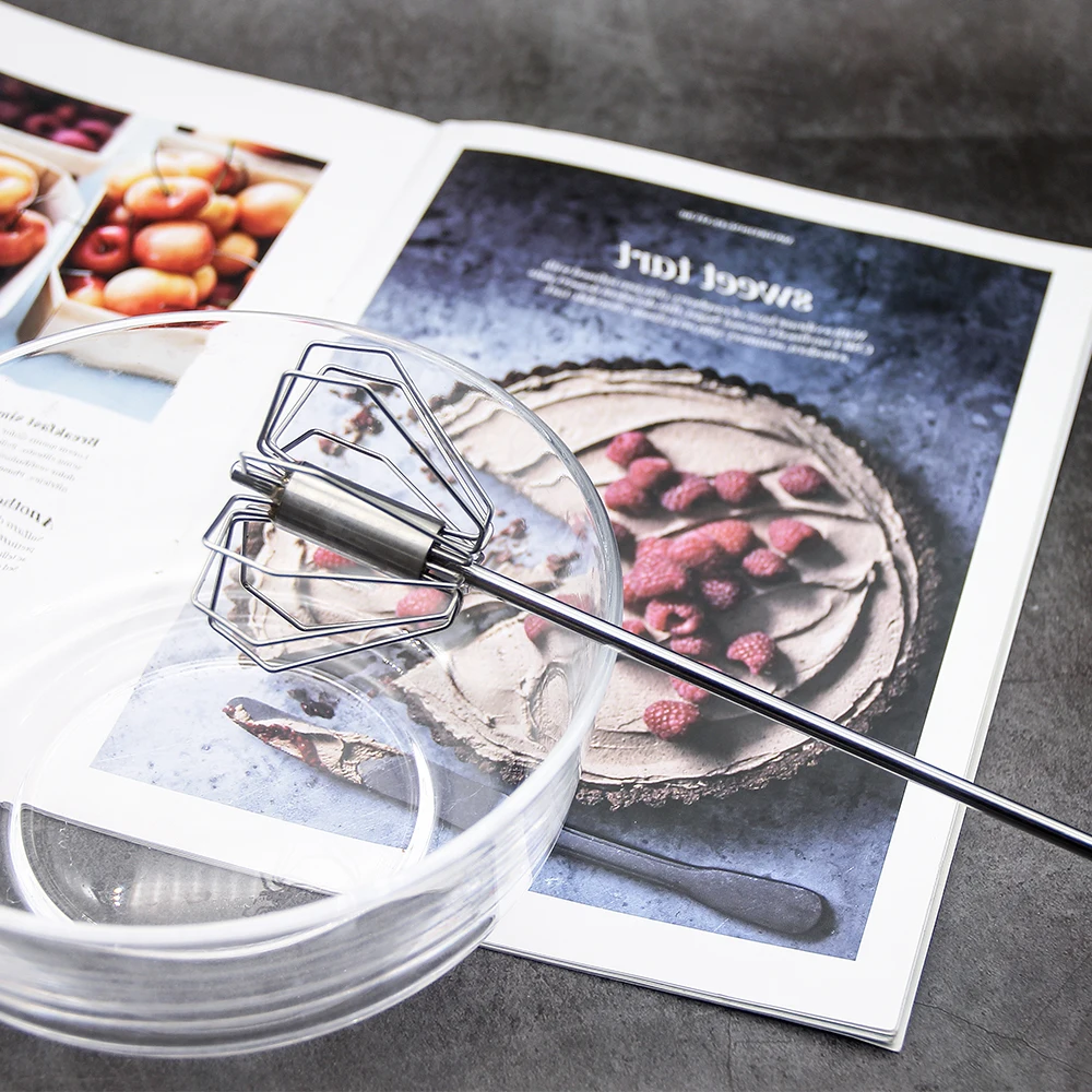 YF Hot Sale Stainless Steel Semi Automatic Egg Beater Whisk For Baking