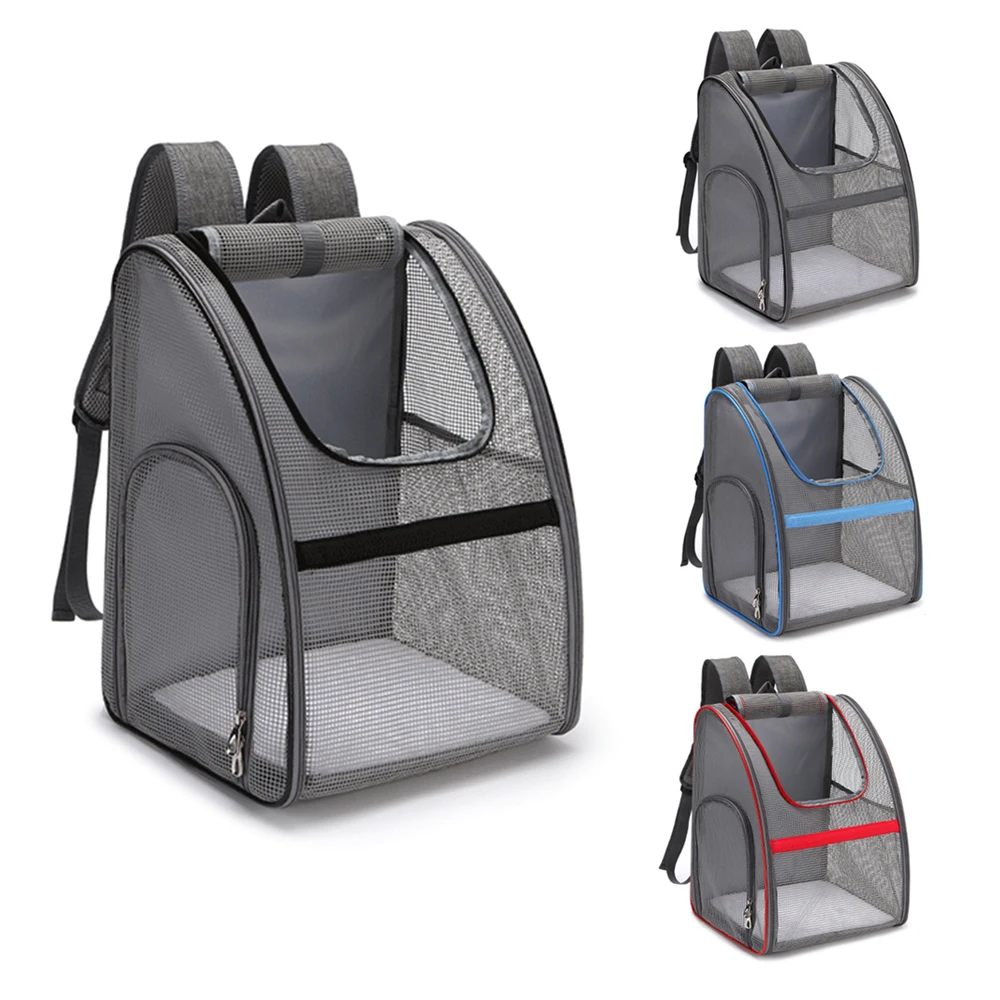 Large Mesh Transport Bag Transparent Airline Approved Pet Carrier Backpack for Dogs & Cats