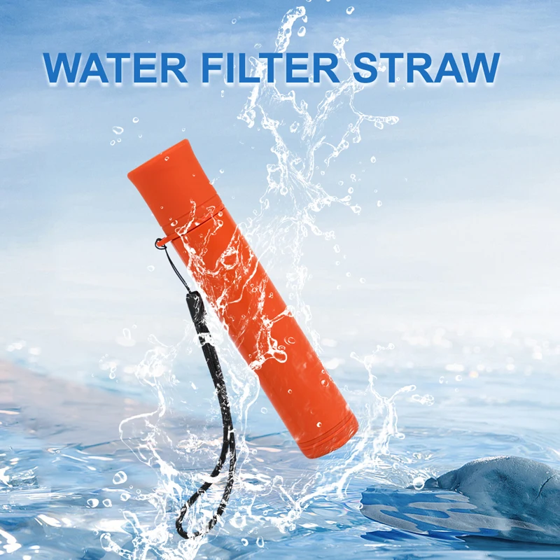Wholesale OEM ODM Factory survival gear outdoor water filter straw Filter Water Straw Outdoor Popular Water Filter Straw