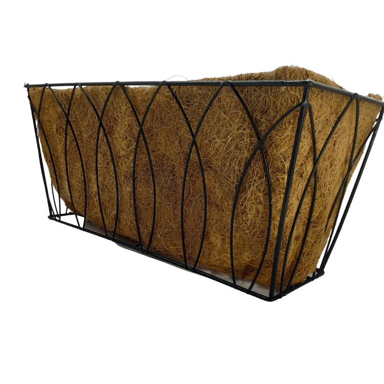 
36 inch window box coconut liner brackets hanging baskets metal fence trough planter 