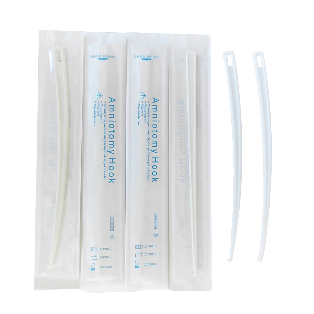 Factory Disposable Surgical Instruments Amniotic Fluid Hook for Hospital Gynaecology Delivery Used in Amniocentesis Procedures