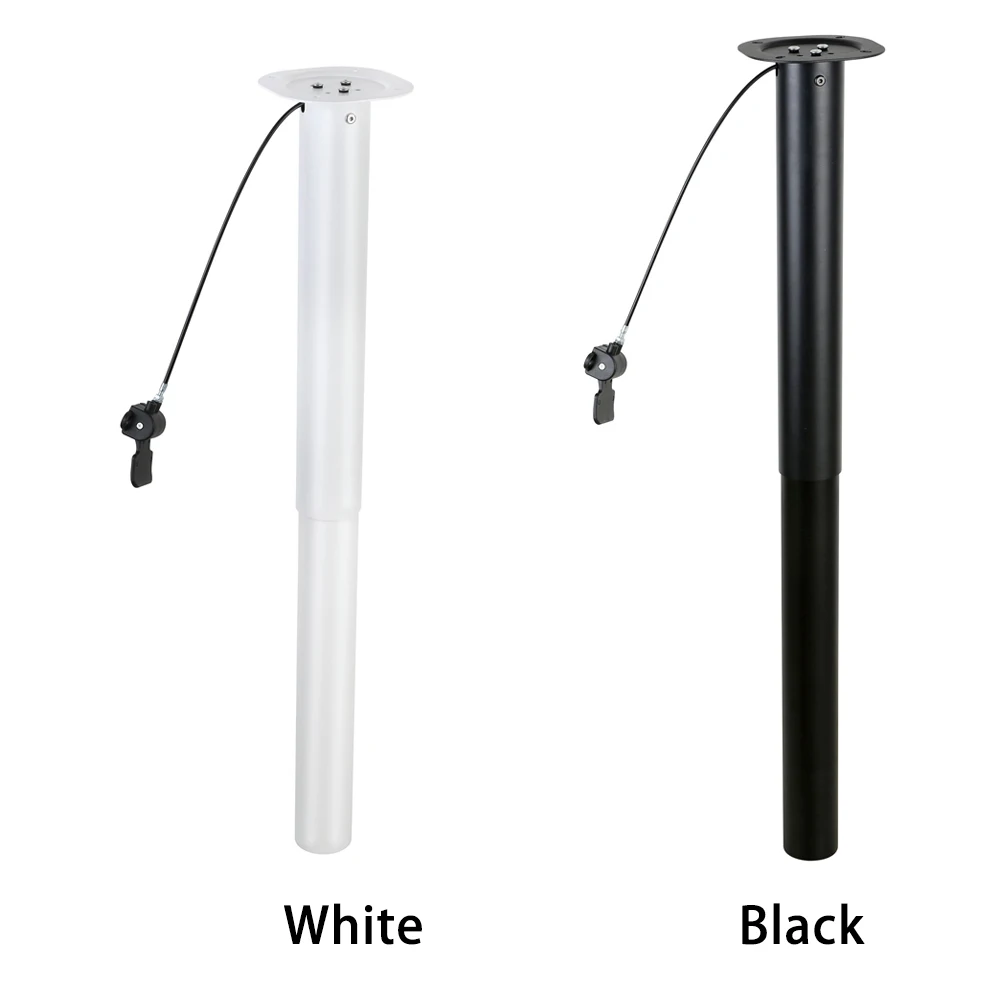 Indoor Furniture Accessories White Aluminum Pneumatic Column Adjustable Height 76mm Round Pipe Metal Table Legs