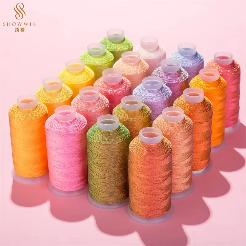 Оптовая продажа Прямая с фабрики Цветные полиэфирные скрученные нити металлическая пряжа для рукоделия браслет плетеная веревка плетения