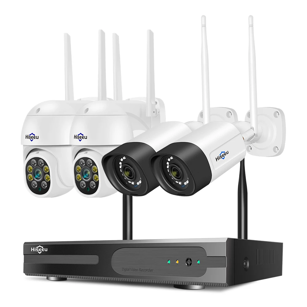 Hiseeu 5mp 8 Channel Outdoor Wireless Security Camera System Wireless Cctv Camera System