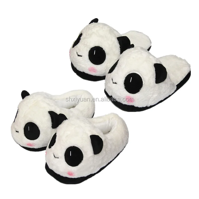 Custom winter warm animal shaped plush indoor slipper for bedroom