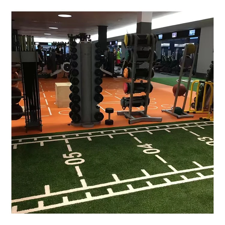 Wear resistant personalized customized artificial turf, gym lawn carpet  grass roll  for gym