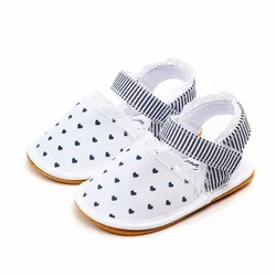 Rubber sole New style Cotton fabric antislip Princess girl infant baby toddler sandals