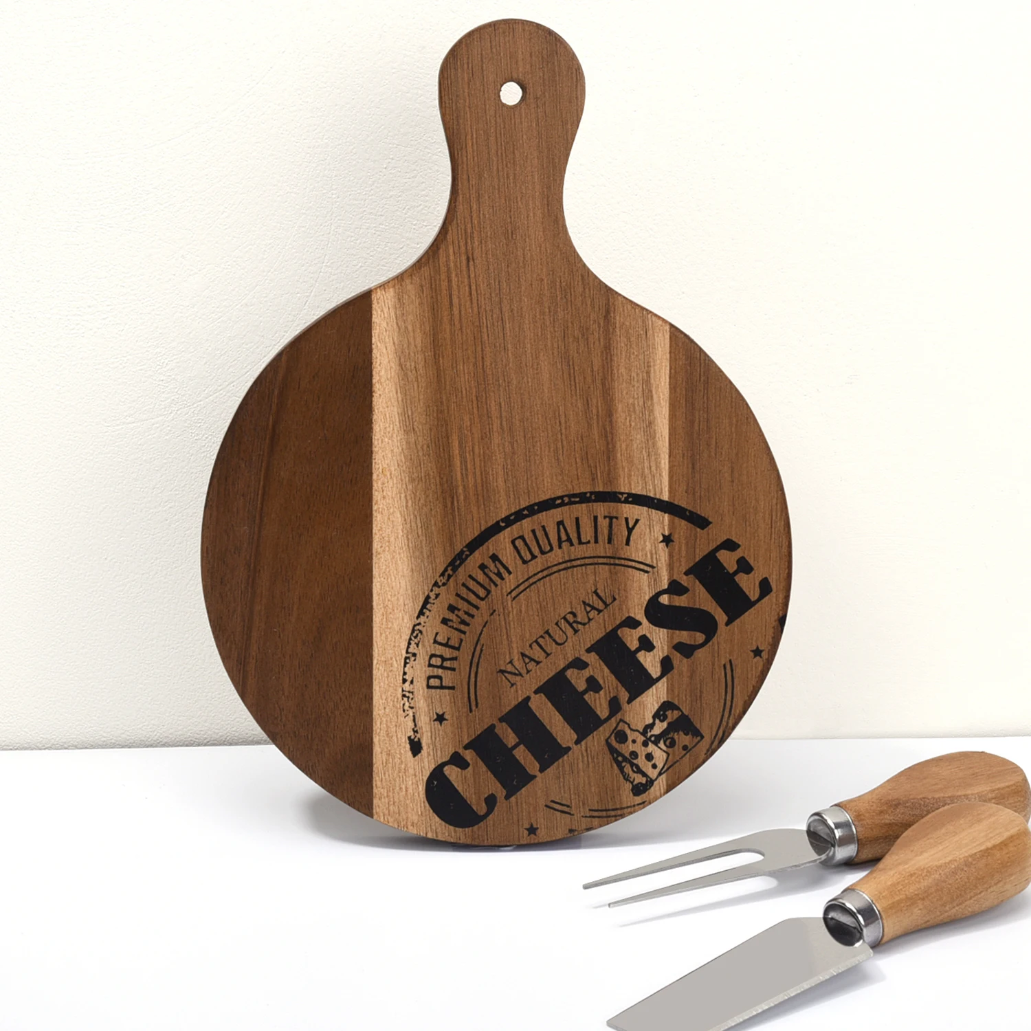 Gift Box Acacia Wood Bamboo Cheese Board and Knife set Charcuterie Platter Serving Wood Cheese Board