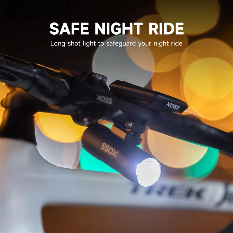 XOSS Sport Set for Road Bike Front Light & HR Sensor Monitor Bicycle Computer Mount for Fitness Riding Smart Bicycle Computer