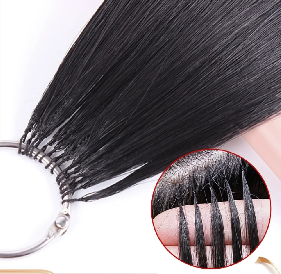 New Product Feathering Hair Extensions Invisible Double Drawn High Quality 100% Human Hair Feathering Hair Extension