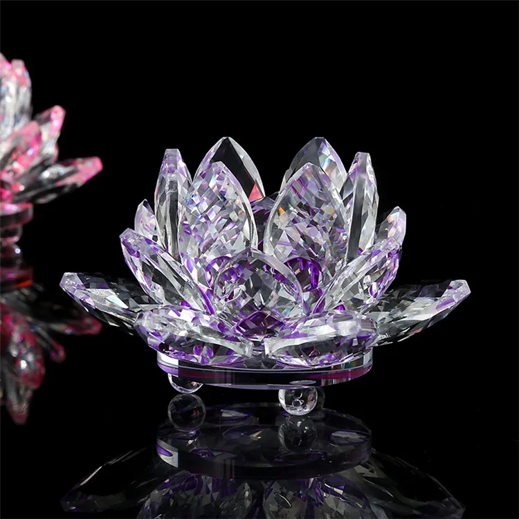 Crystal Lotus decoration for living room/drawing room/book room/temple,K9 Crystal Lotus Ornaments