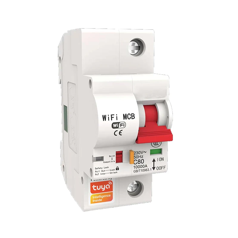 Tuya with Amazon Alexa Google 40A 1P/2P/3P/4P Wifi Smart Circuit Breaker Automatic Switch Home Mini OEM Tuya 4 G 50/60hz ZHE