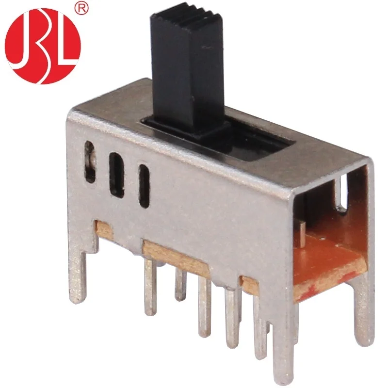 slide switch supplier 3A~250V 6 pin 2 position spring slide switch for microphone