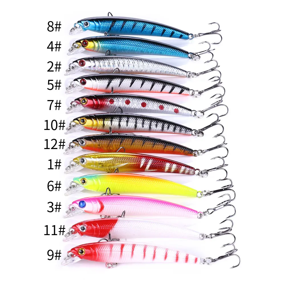7.5CM-5.6G hengjia wholesale minnow fishing bait lure Hard Minnow Fishing Lures