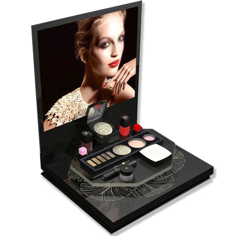 acrylic cosmetic display stand Acrylic makeup display stand Plexiglas display stand L-shaped
