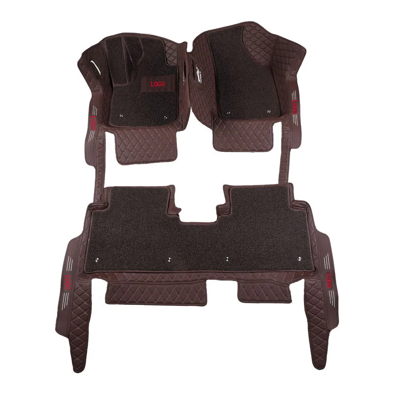 New Design Double Colorful Leather Special Car Size Car Mat 3d Car Carpet