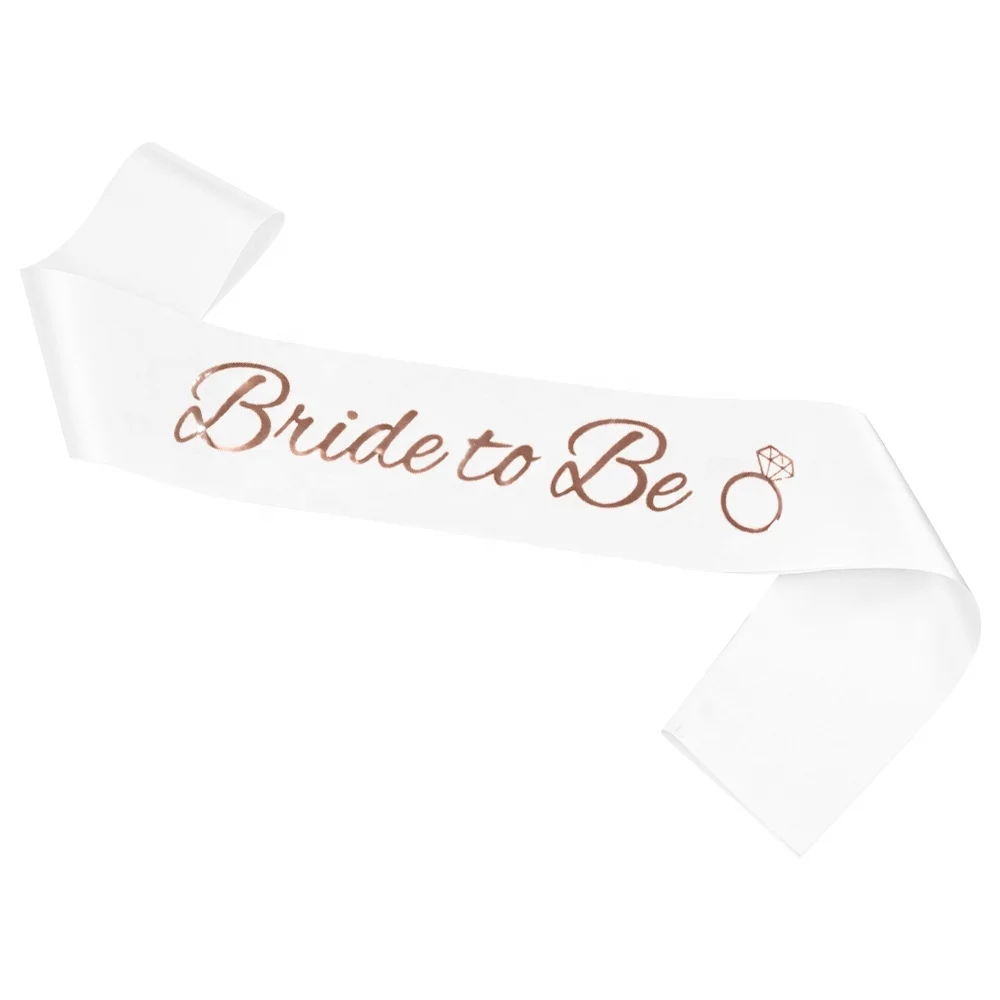 Purple satin sash with foil letter bride to be sash for bachelorette party decorations