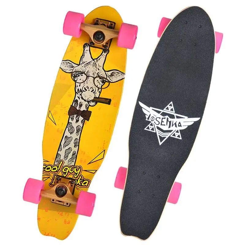 cheap blank maple wood Mini custom complete skateboard big fish board cruiser surfboard