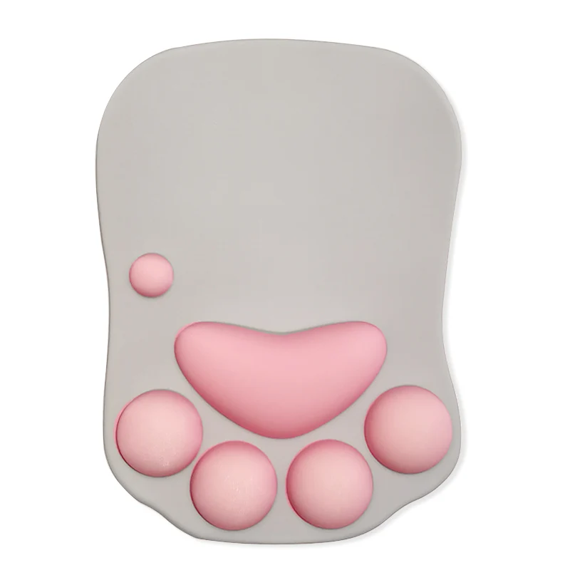 Oem Odm Cartoon Mouse Pad Keyboard Wrist Cushion Soft Silicone Cute Sublimation Black Cat Paw Mouse Pad Ergonomic