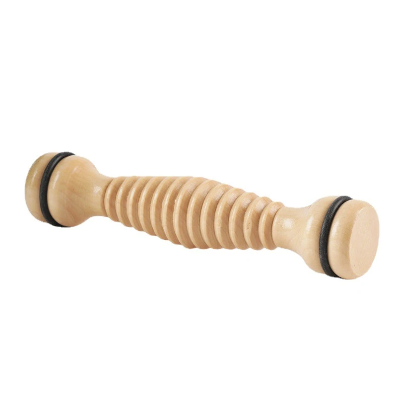 Promotional Home Use Plantar Fasciitis Stress Relaxation Body Back Anti Cellulite Manual Wooden Foot Roller Massager