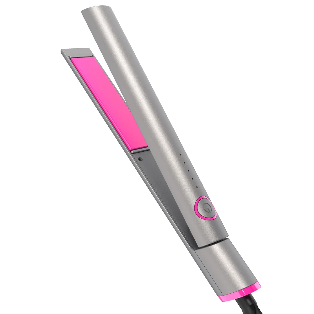 Electric Straighten Hair Brush Professional Curler Straightener  Styler Fast Heating 2 In 1 Hair Straightening And Curling Iron