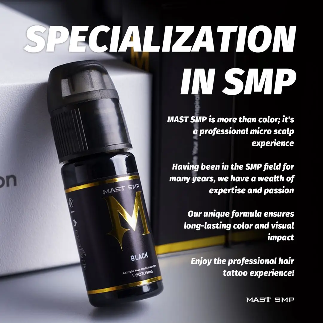 Mast SMP 15ml Micropigmentation Ink Permanent Makeup Pigment for Scalp Tattoo and Hair Enhancement