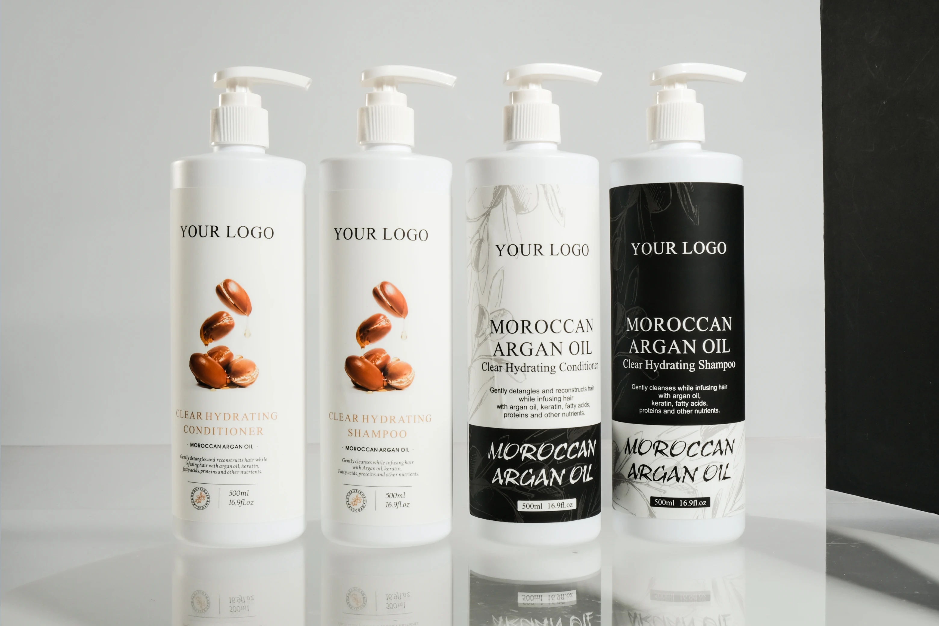 Wholesale OEM Natural Hair Care Products Moroccan Argan Oil Shampoo And Conditioner