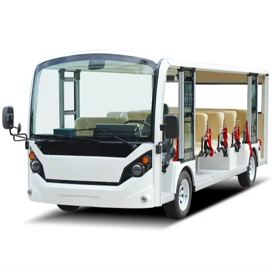 New Design Professional 23 Seater Electric City Sightseeing Bus with Door Scenic Area Longer Range Sightseeing Bus