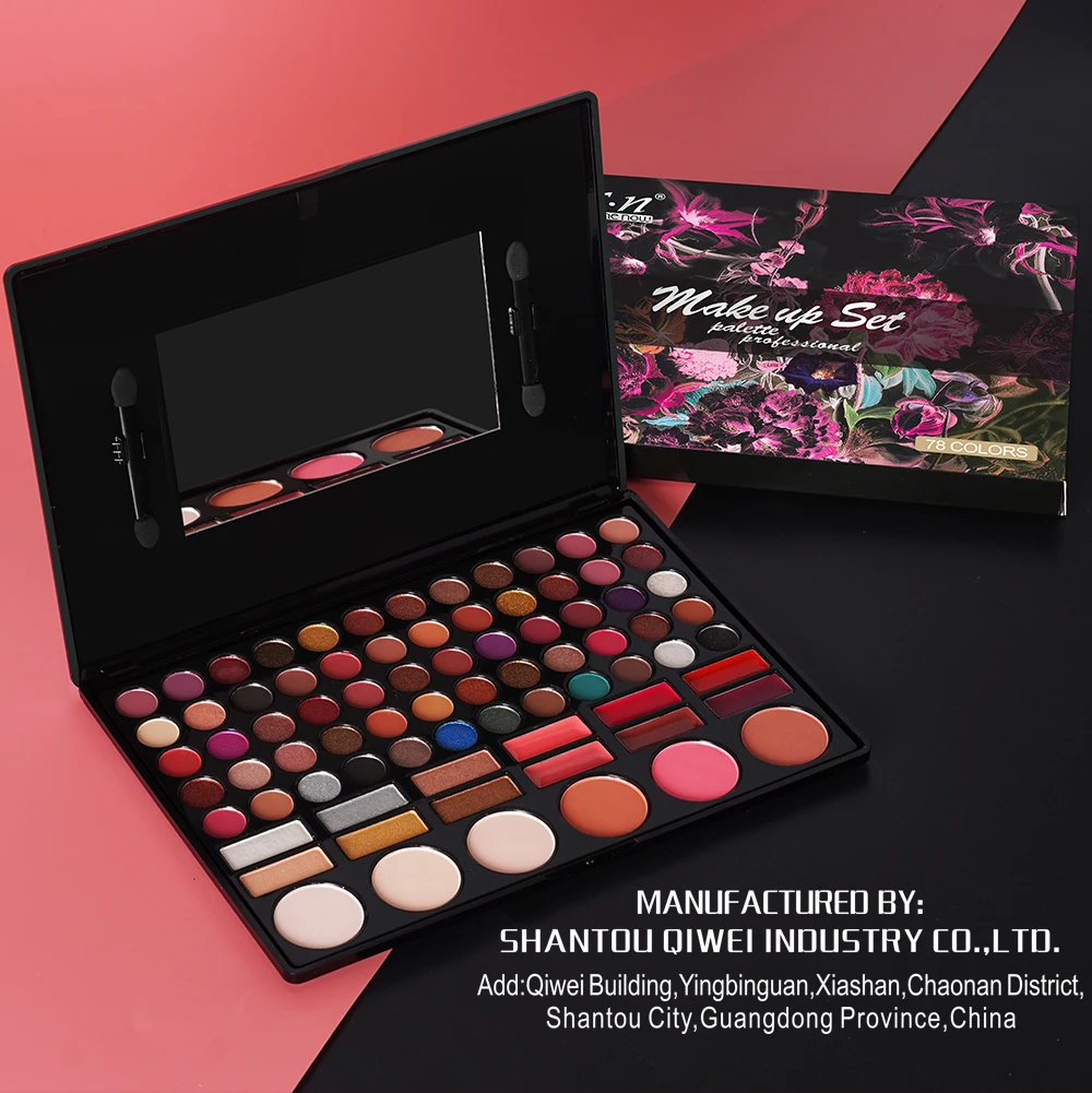 78 Color Matte Eyeshadow Palette Glitter Shimmer Eye Shadow Pallette Set Eye Makeup Women Make Up Kit For Egypt Exclusive Agent