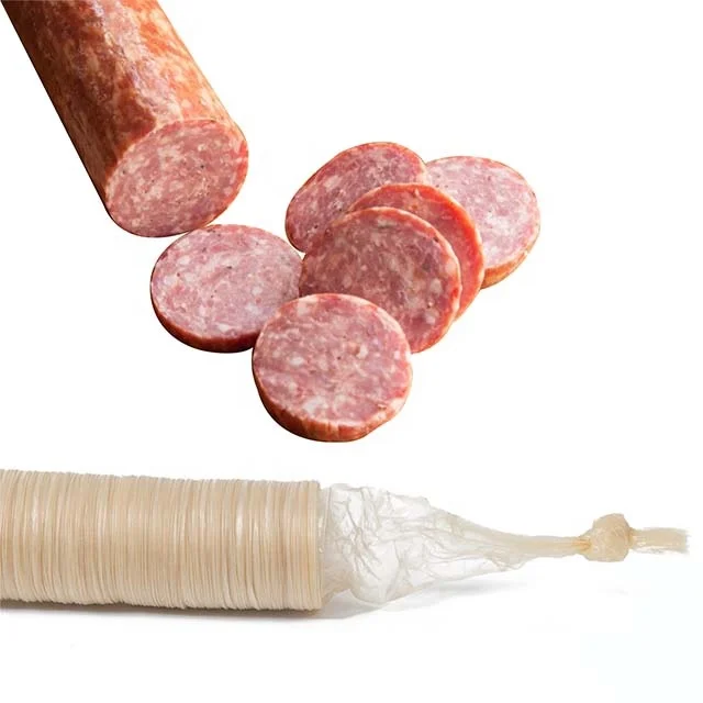 Колбасная кожа искусственная халяльная съедобная популярная коллагеновая колбасная оболочка в России