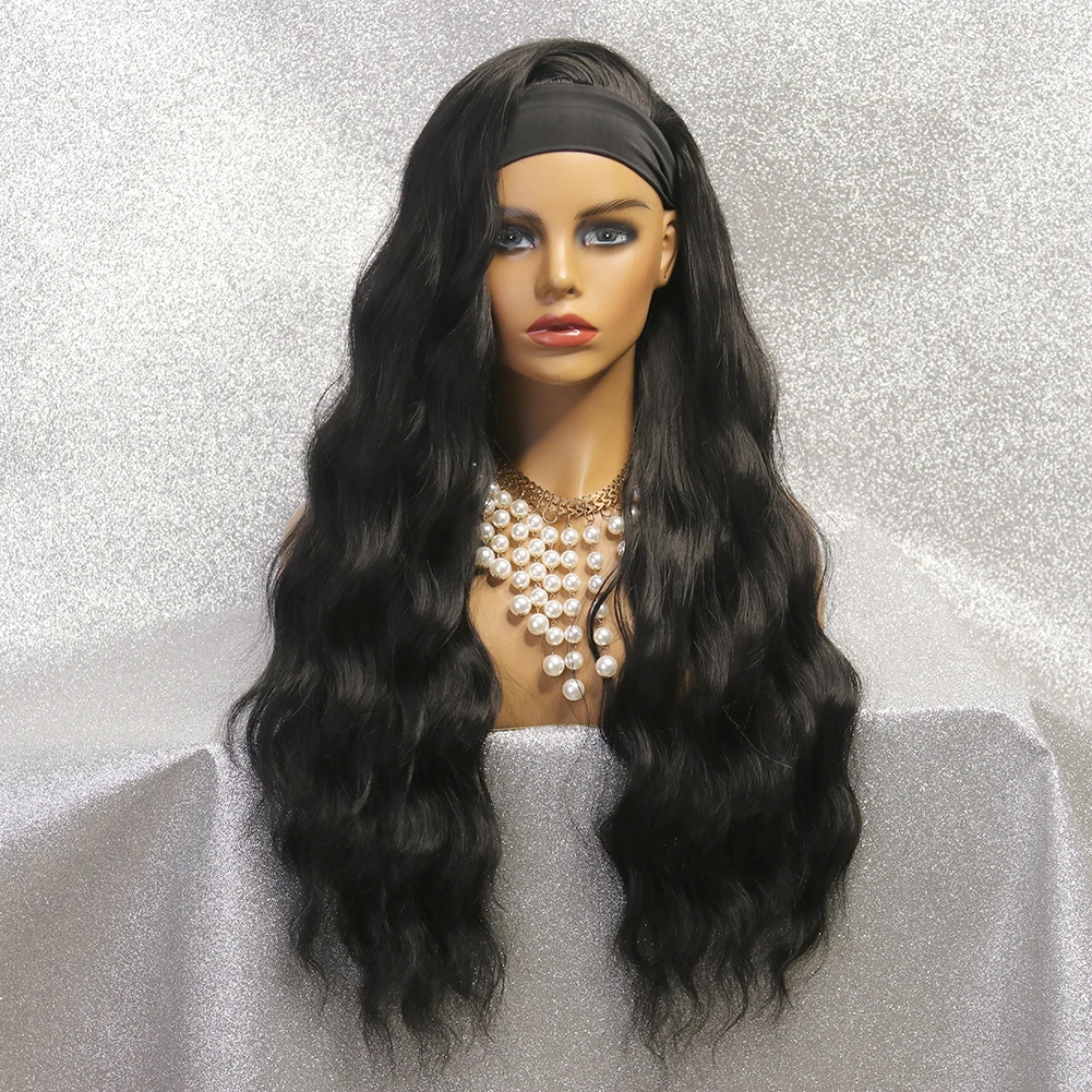 
 Парик женский синтетический без передней части, без клея, с волнистыми волосами, для косплея, для Хэллоуина  