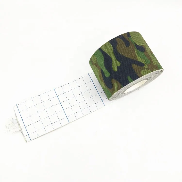 Sport Elastic Muscle Tape Printed Camouflage Pattern Cotton Fabric Kinesiology Tape 2inch Width Custom Logo & Free Sample