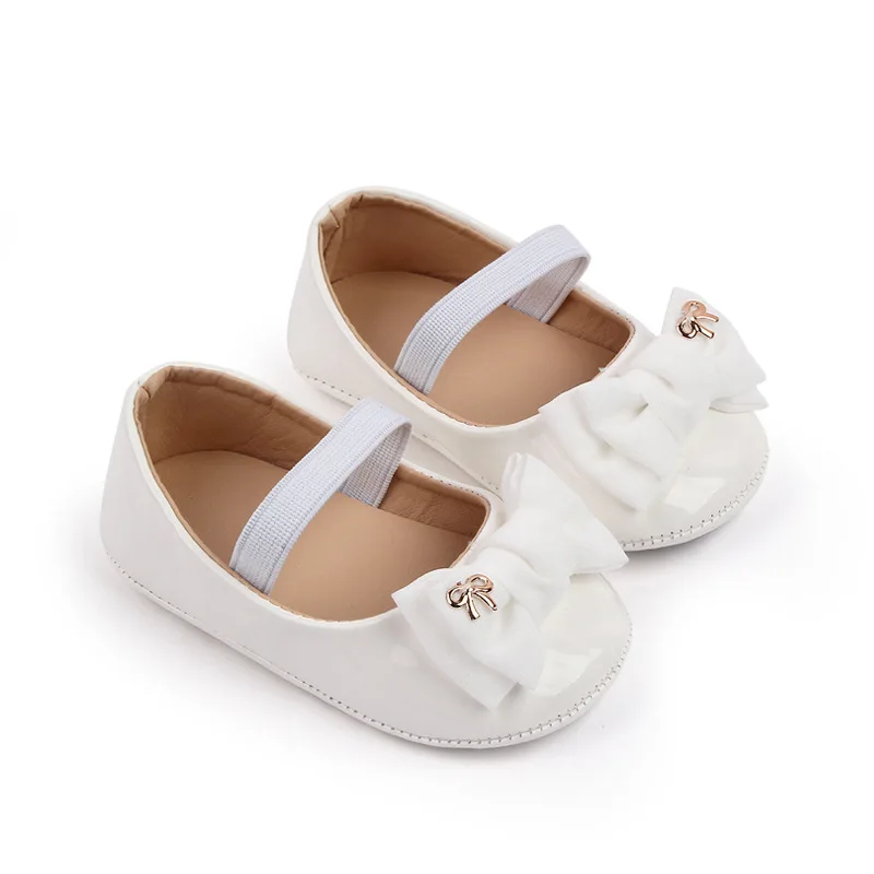 Summer new baby princess shoes patent leather bow baby shoes soft soled walking shoes
