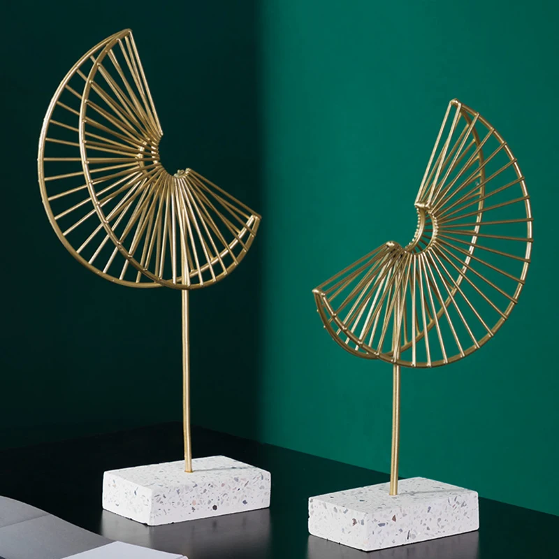 European Style Ins Gold Metal Decoration For Home Abstract Iron Table Ornaments Gift