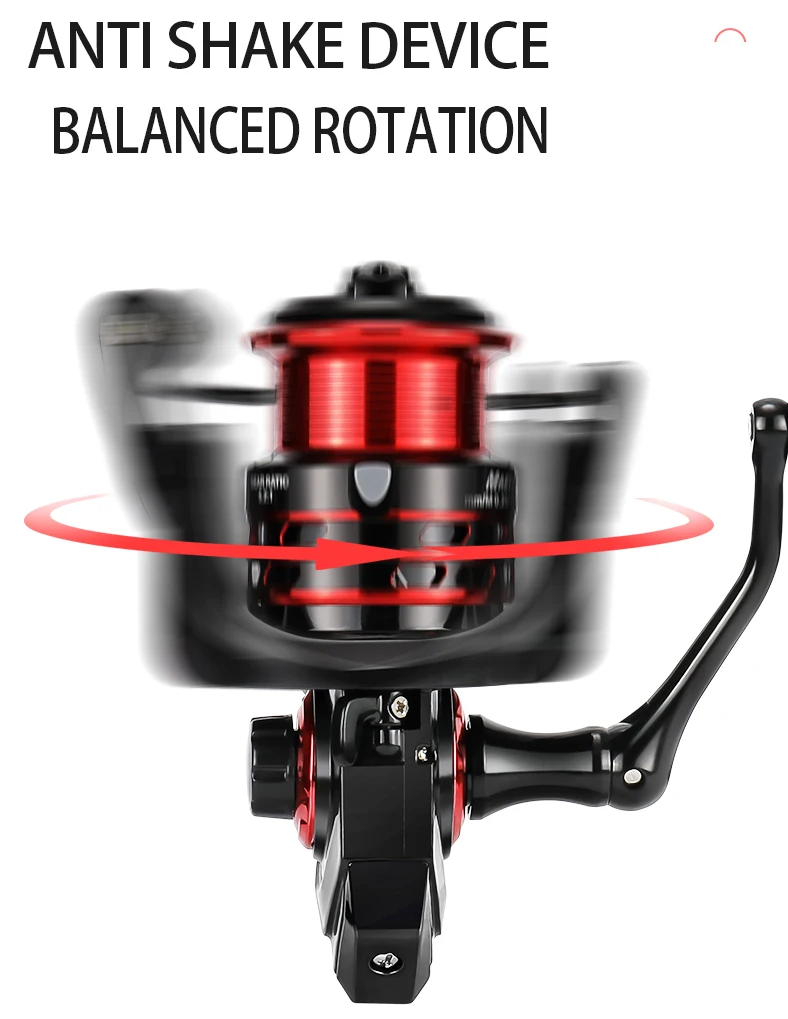 Spinning Fishing Reel Ultralight Smooth Spinning Reel with Right Left EVA Handle Position Corrosion Resistant