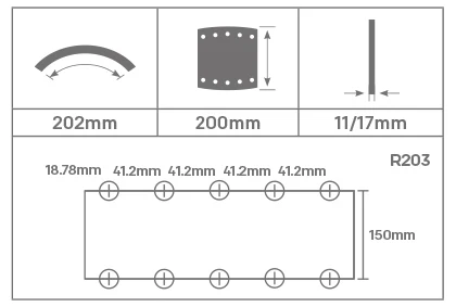 
China factory non-asbestos trailer drum brake lining WVA19094 