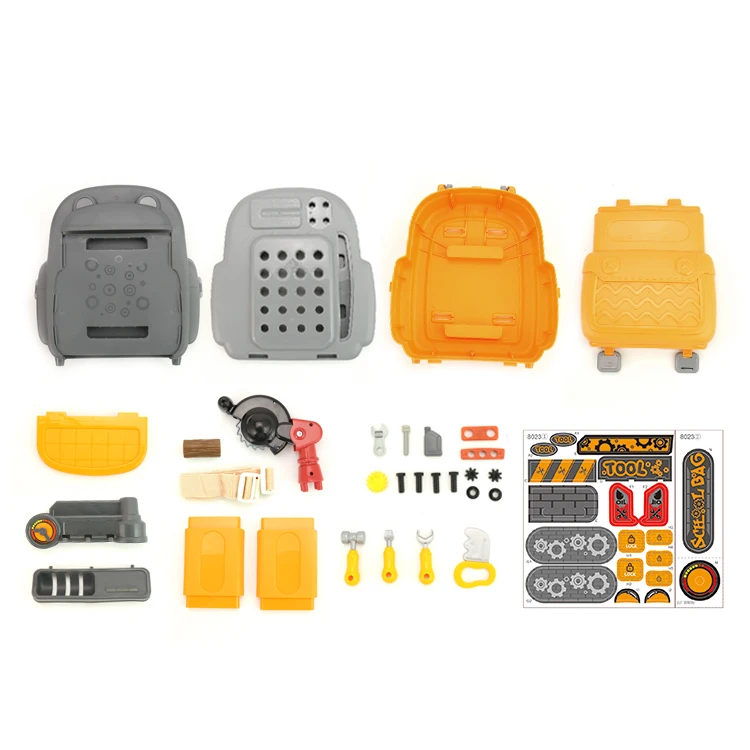 kidewan Portable Tool Backpack 31pcs Pretend Play Tools Kit Toy For Kid Boy
