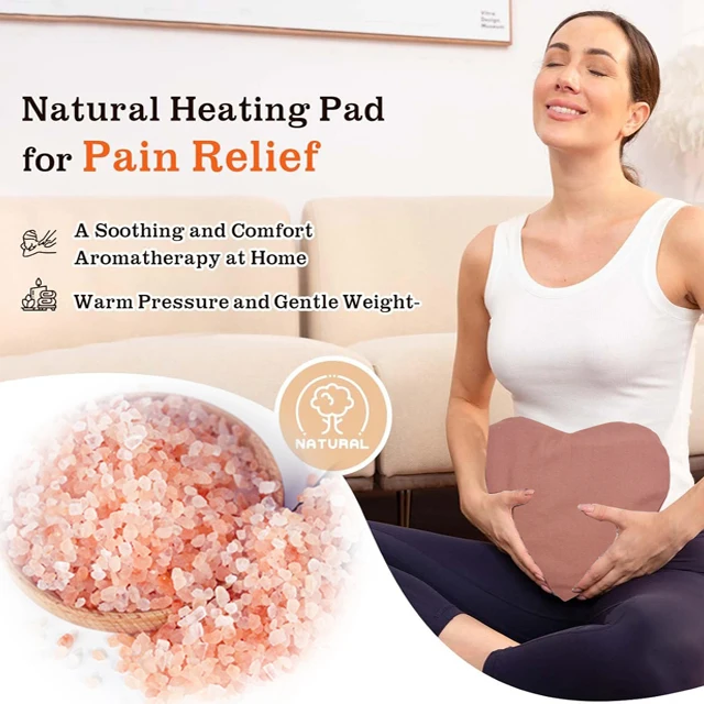 Microwave Heating Pack Himalayan Salt Natural Mineral Heat Pad Heart Shape Lovely Design